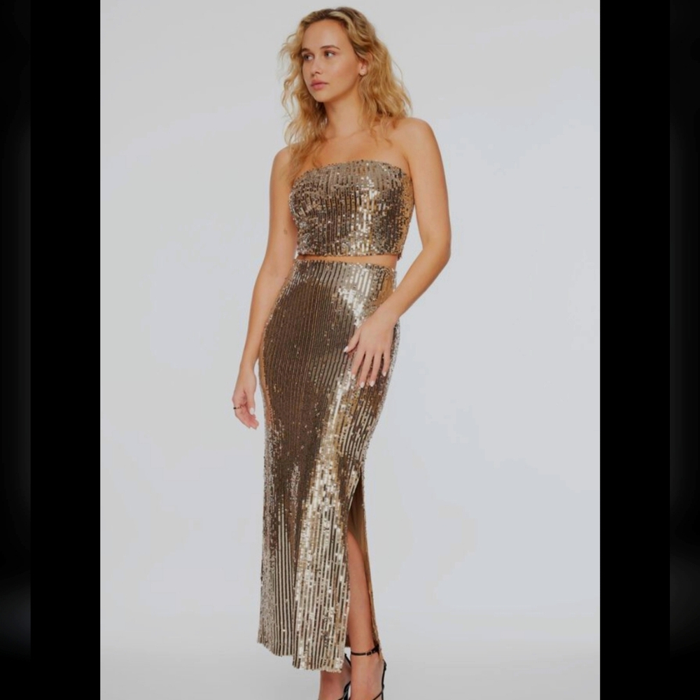 BNWT Dynamite Arya Maxi Sequin Skirt - Size XS